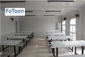 Geprefabriceerde eetzaal met containerkeuken